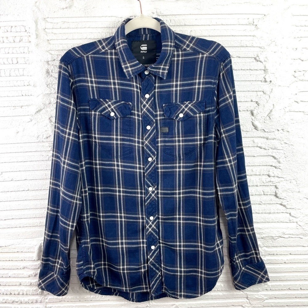 G-Star Raw 1 Just The Product Tacoma Deconstructed Long Sleeve Flannel Shirt‎ S